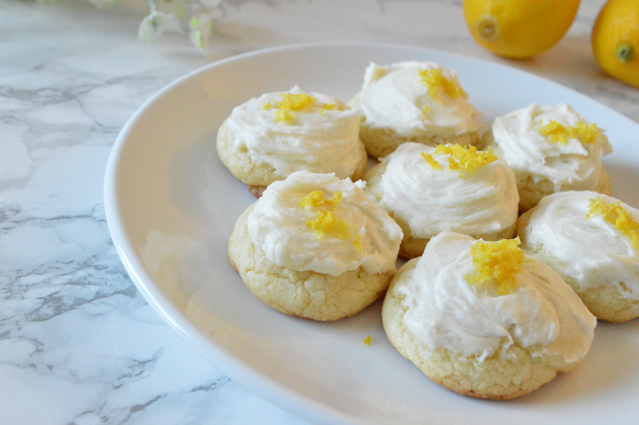 Lemon Cookies with Buttercream Topping