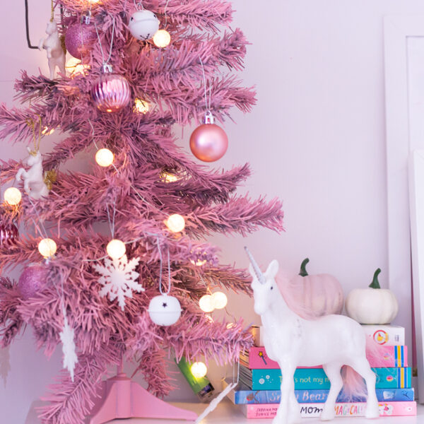 DIY Mini Pink Christmas Tree