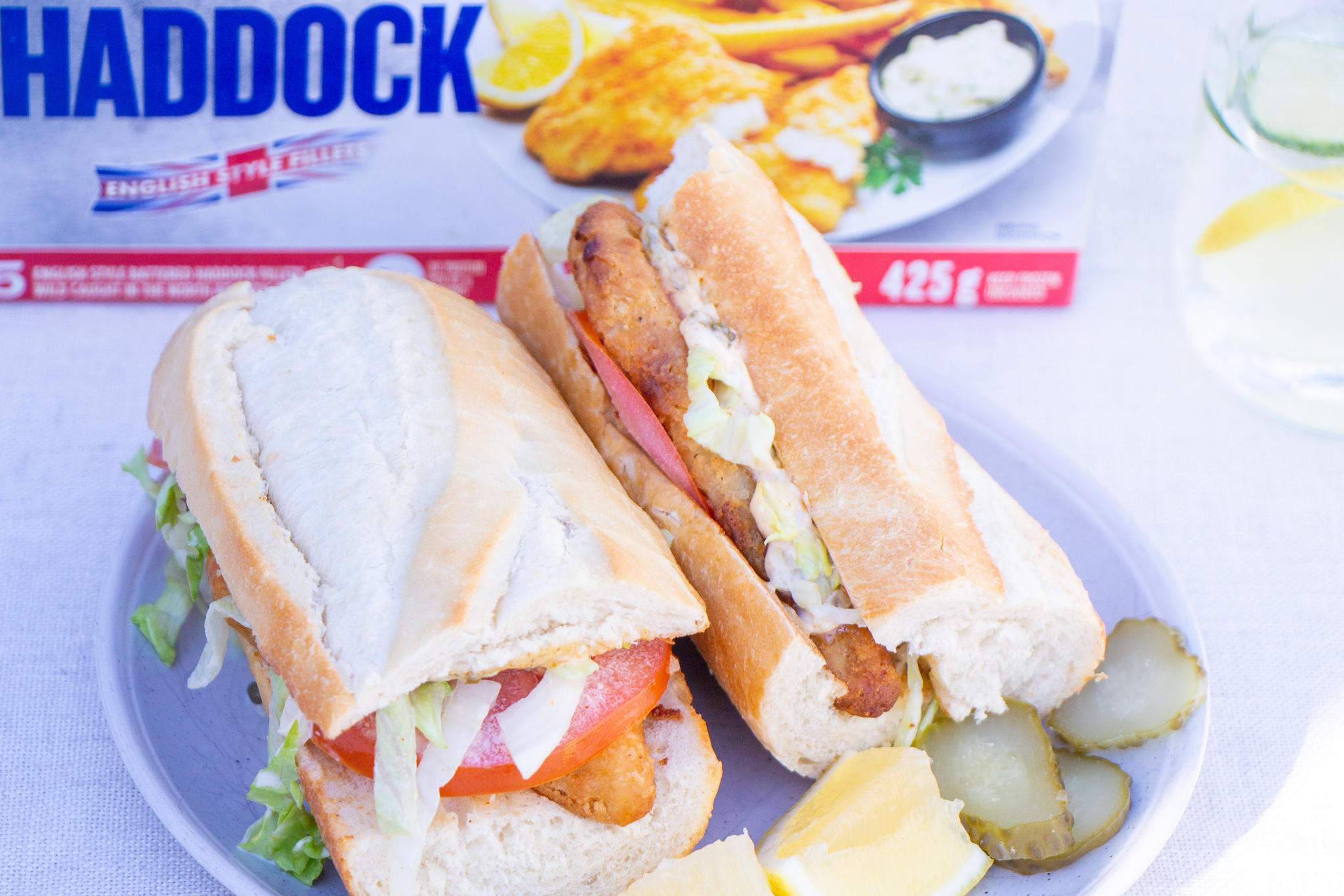 High Liner's Signature Cuts® English Style Battered Haddock Fillets Po’ Boy Sandwich with Cajun Sauce
